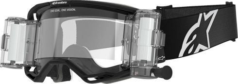 ALPINESTARS GOGGLES Vision 8 Roll-Off Goggle - Corp - Black - Clear Lens 5101125-1529