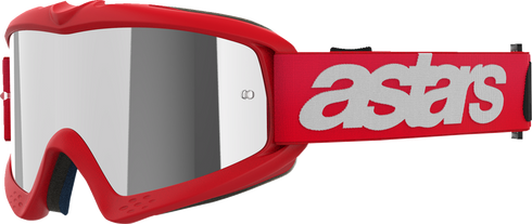 ALPINESTARS GOGGLES Youth Vision Goggle - Blaze - Red - Silver Mirror Lens 5140425-3094