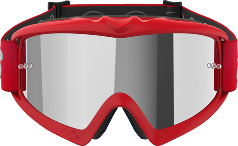 ALPINESTARS GOGGLES Youth Vision Goggle - Blaze - Red - Silver Mirror Lens 5140425-3094