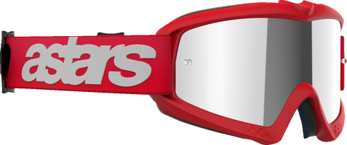 ALPINESTARS GOGGLES Youth Vision Goggle - Blaze - Red - Silver Mirror Lens 5140425-3094