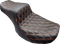 LE PERA Tailwhip Seat - Burnt Orange Double Diamond Stitch - FLH/FLT '23-'25 LV-587DD-OB4