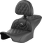 SADDLEMEN RoadSofa™ Seat - with Backrest - Lattice Stitch - Gray Stitch - FLTR/FLHX '23-'24 823-07-182B2