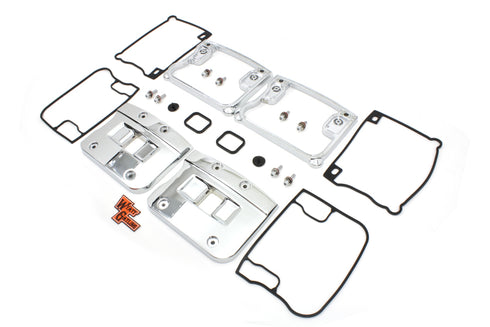 Motorshop Wyatt Gatling Top Rocker Box Cover and D-Ring Set Chrome - 43-0377