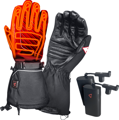 GERBING HEATED CLOTHING 7 V Atlas Ultra-Flex Battery Heated Gloves - Black - Medium GER-AFGV-7V-M-M