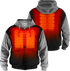 GERBING HEATED CLOTHING 7 V Battery Heated Hoodie - Black - 2XL GERHDY7VUNIBLKXXL