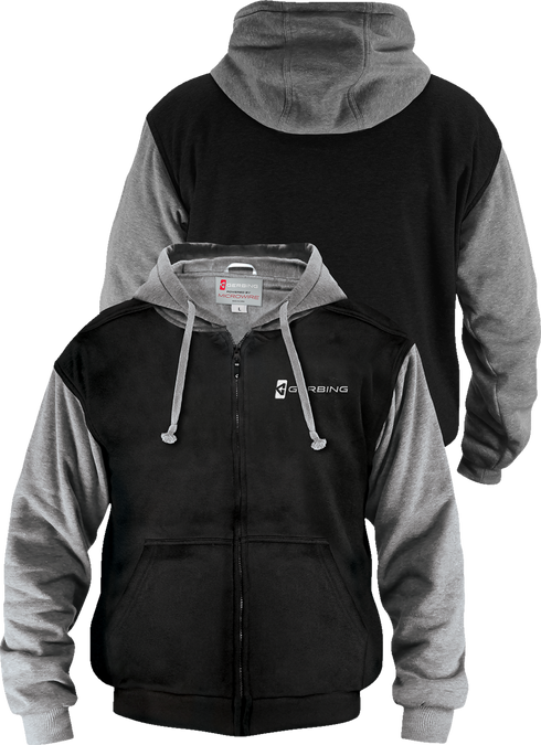 GERBING HEATED CLOTHING 7 V Battery Heated Hoodie - Black - Medium GER-HDY-7V-UNI-BLK-M