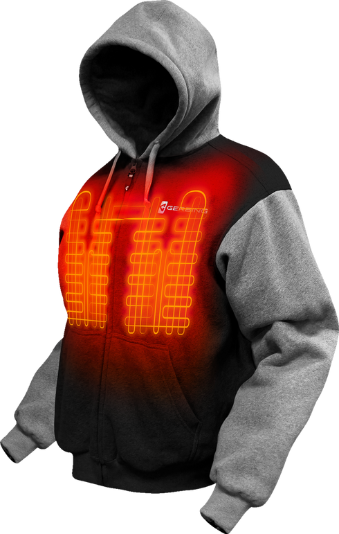 GERBING HEATED CLOTHING 7 V Battery Heated Hoodie - Black - Medium GER-HDY-7V-UNI-BLK-M