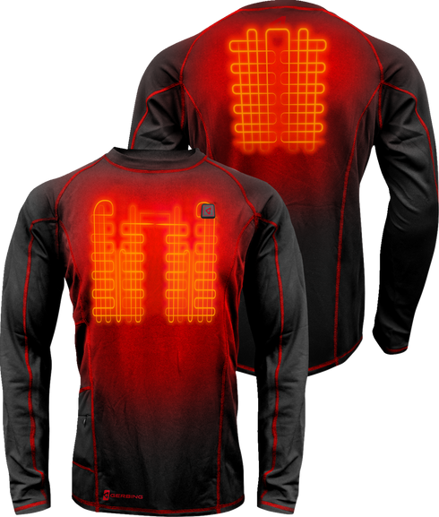 GERBING HEATED CLOTHING 7V Heated Base Layer Shirt - Medium GER-BLS-7V-M-BLK-M