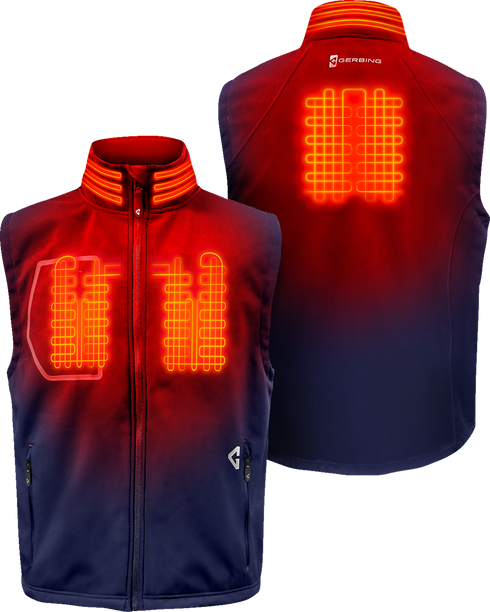 GERBING HEATED CLOTHING 7V Torrid Softshell Heated Vest 2.0 - Navy - Large GER-TVST-7V-M-N-L