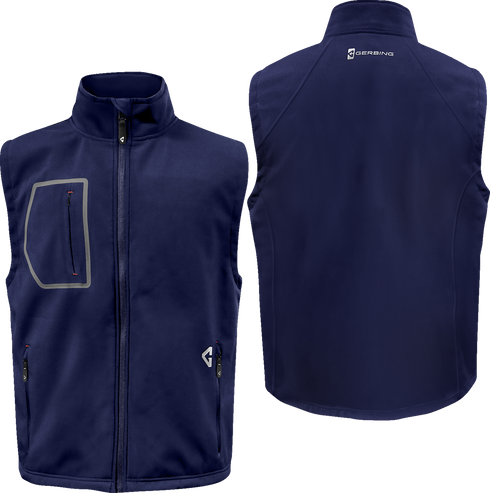 GERBING HEATED CLOTHING 7V Torrid Softshell Heated Vest 2.0 - Navy - Small GERTVST7VMNS