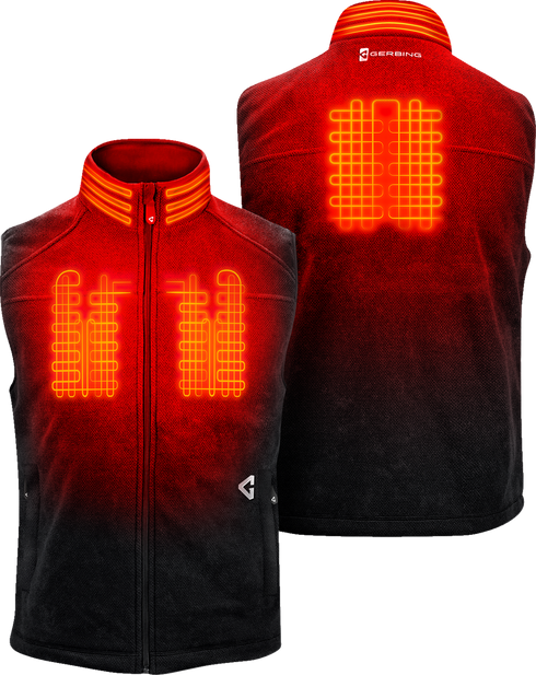 GERBING HEATED CLOTHING 7V Thermite Fleece Heated Vest 2.0 - Black - Medium GER-TFVST-7V-M-B-M