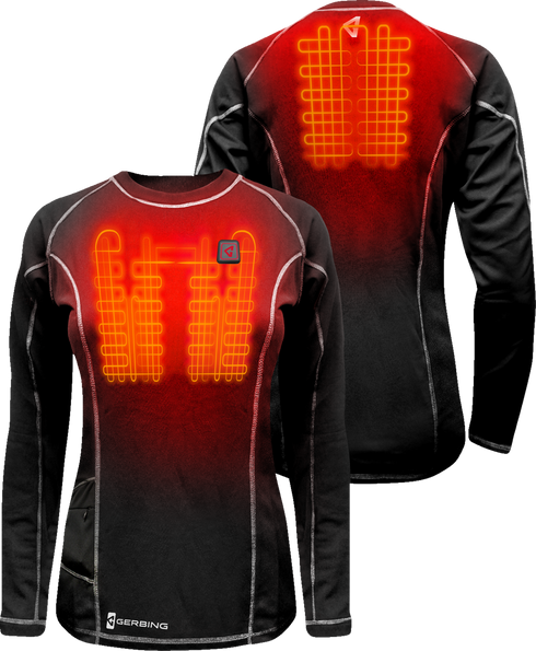 GERBING HEATED CLOTHING Women's 7V Heated Base Layer Shirt - XL GER-BLS-7V-W-BLK-XL