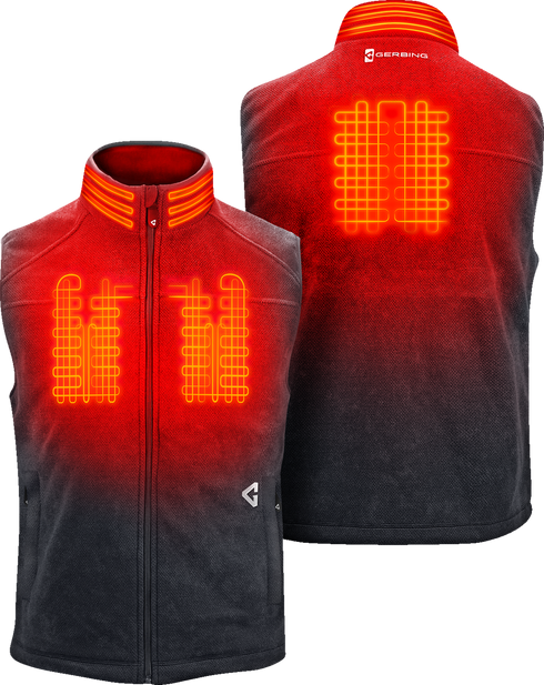 GERBING HEATED CLOTHING 7V Thermite Fleece Heated Vest 2.0 - Gray - Medium GER-TFVST-7V-M-G-M
