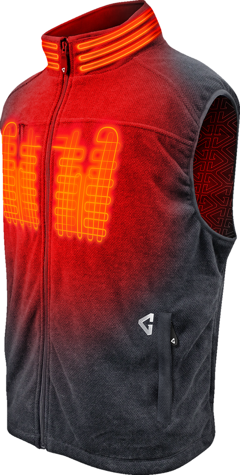 GERBING HEATED CLOTHING 7V Thermite Fleece Heated Vest 2.0 - Gray - Small GER-TFVST-7V-M-G-S