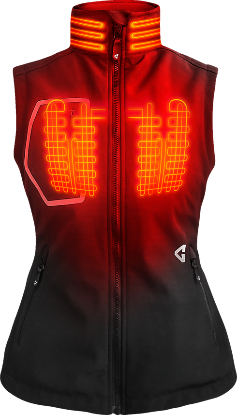 GERBING HEATED CLOTHING Women's 7V Torrid Softshell Heated Vest 2.0 - Black - Large GER-TVST-7V-W-B-L