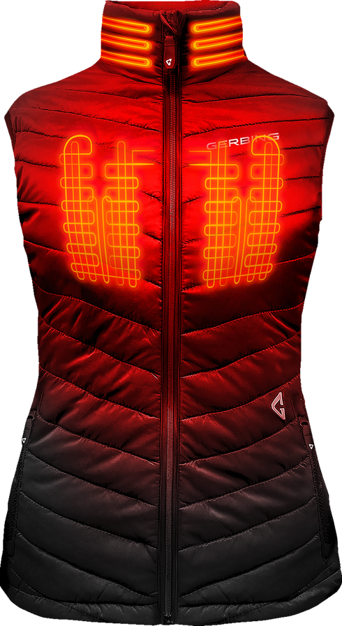 GERBING HEATED CLOTHING Women's 7V Khione Puffer Heated Vest 2.0 - Black - Medium GER-KPVST-7V-W-B-M