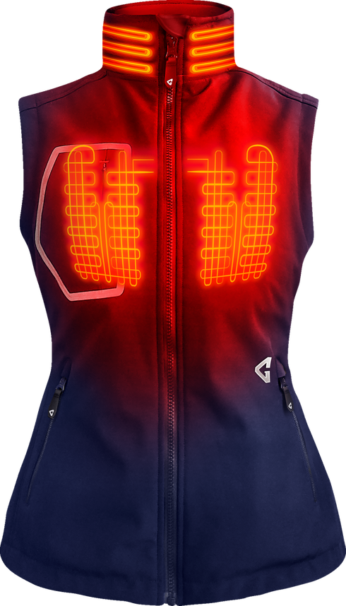 GERBING HEATED CLOTHING Women's 7V Torrid Softshell Heated Vest 2.0 - Navy - Large GER-TVST-7V-W-N-L