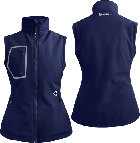 GERBING HEATED CLOTHING Women's 7V Torrid Softshell Heated Vest 2.0 - Navy - Medium GER-TVST-7V-W-N-M