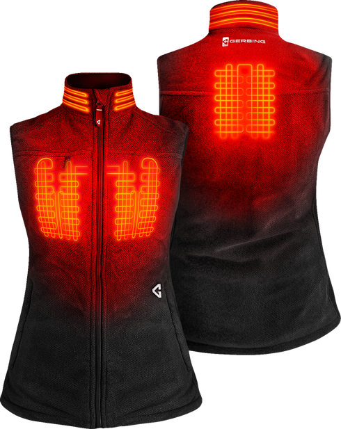 GERBING HEATED CLOTHING Women's 7V Thermite Heated Fleece Vest 2.0 - Black - Small GER-TFVST-7V-W-BS