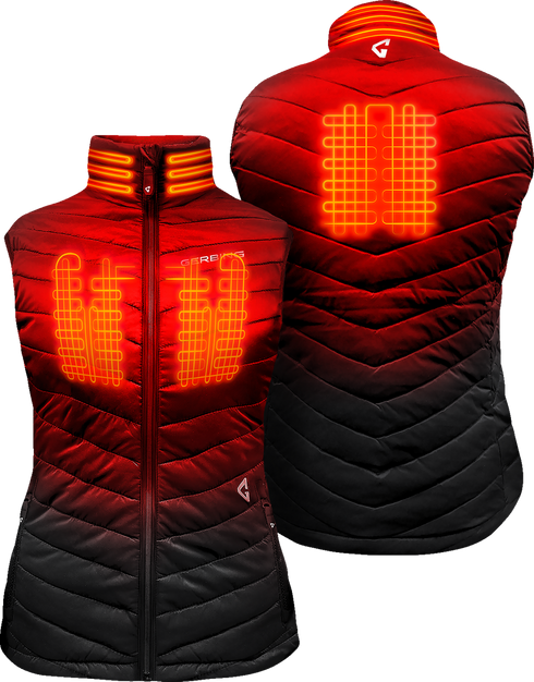 GERBING HEATED CLOTHING Women's 7V Khione Puffer Heated Vest 2.0 - Black - Large GER-KPVST-7V-W-B-L