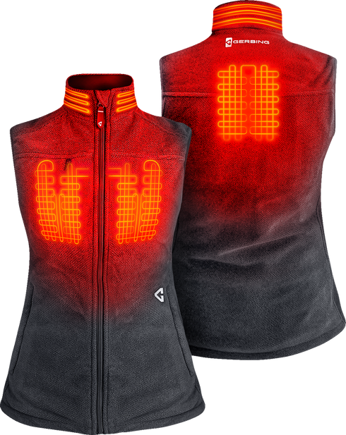 GERBING HEATED CLOTHING Women's 7V Thermite Heated Fleece Vest 2.0 - Gray - Large GER-TFVST-7V-W-GL