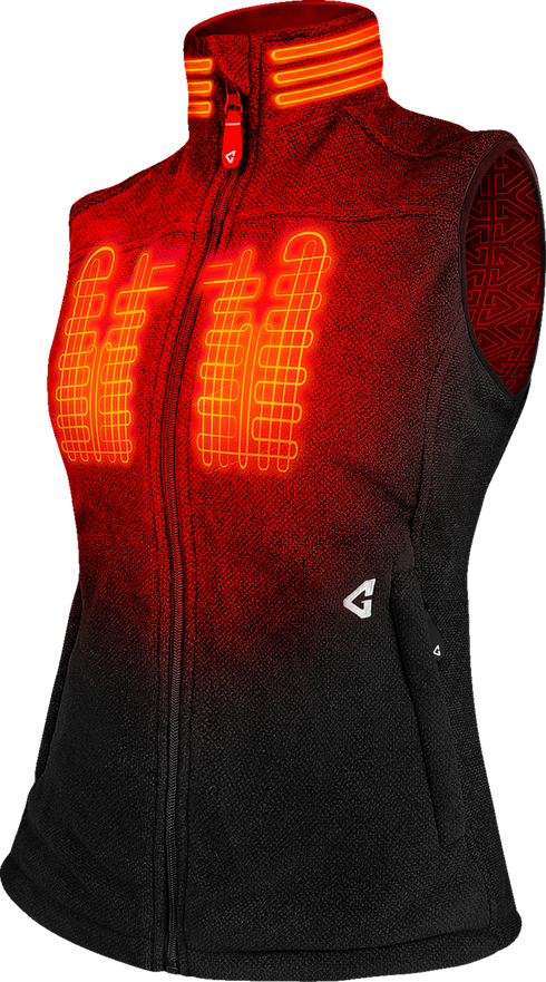 GERBING HEATED CLOTHING Women's 7V Thermite Heated Fleece Vest 2.0 - Black - Large GER-TFVST-7V-W-BL