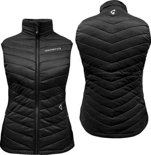 GERBING HEATED CLOTHING Women's 7V Khione Puffer Heated Vest 2.0 - Black - Large GER-KPVST-7V-W-B-L