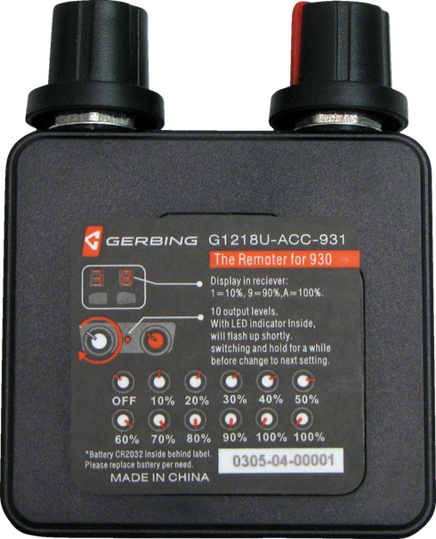 GERBING HEATED CLOTHING Dual Wireless Temp Controller - 12 V - Remote G1218U-ACC-931-001-1