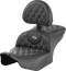 SADDLEMEN RoadSofa™ Seat - with Backrest - Lattice Stitch - Silver Stitch - FLTR/FLHX '23-'24 823-07-182B5