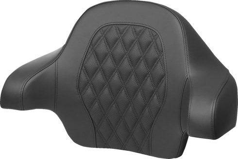 SADDLEMEN Tour-Pak® Backrest Pad - Lattice Stitch - Blue Stitch - FL '14-'24 814-07-15001