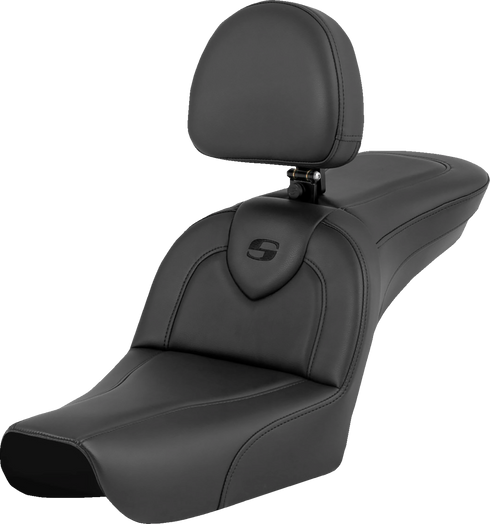 SADDLEMEN RoadSofa™ - Black - with Driver Backrest - FXDWG '04-'05 804-05-187BR