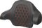SADDLEMEN Tour-Pak® Backrest Pad - Lattice Stitch - Orange Stitch - FL '14-'24 814-07-15003