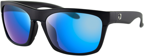 BOBSTER Route Sunglasses - Matte Black - Purple HD Light Blue Revo Mirror Lens BROU001H