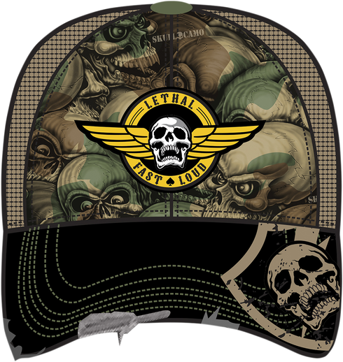 LETHAL THREAT Army Skull Hat - Camo HT82017