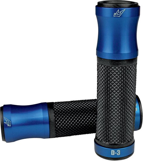 DRIVEN RACING 7/8" D3 Grips - Blue/Black D3BL