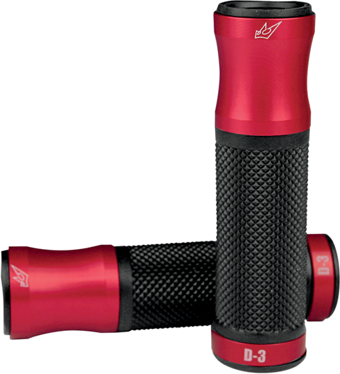 DRIVEN RACING 7/8" D3 Grips - Red/Black D3RD