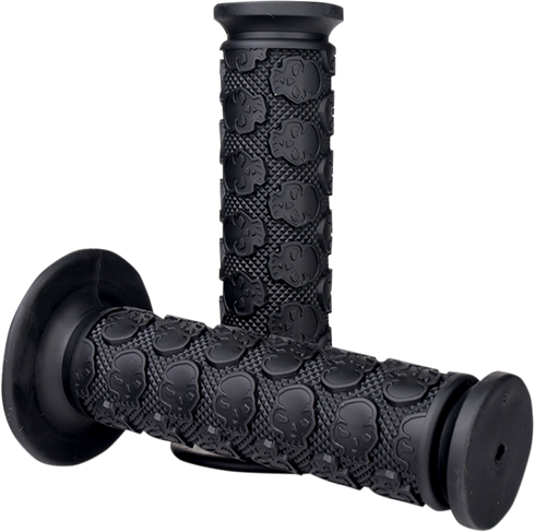 DRIVEN RACING Skully MX Grips - Closed Ends - Black D701BK