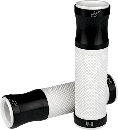 DRIVEN RACING 7/8" D3 Grips - Black/White D3BK/WT