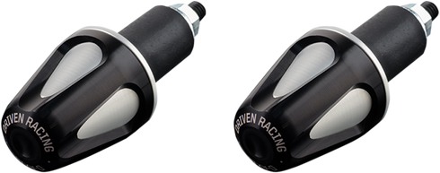 DRIVEN RACING D-Axis Handlebar End - Black/Silver DXB-BK2