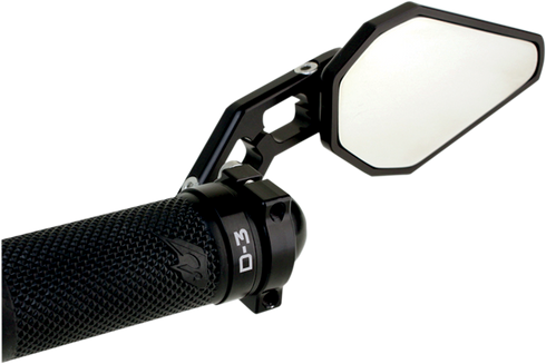 DRIVEN RACING Mirror - D-Axis - Side View - Hexagon - Black - Each DXM-BK