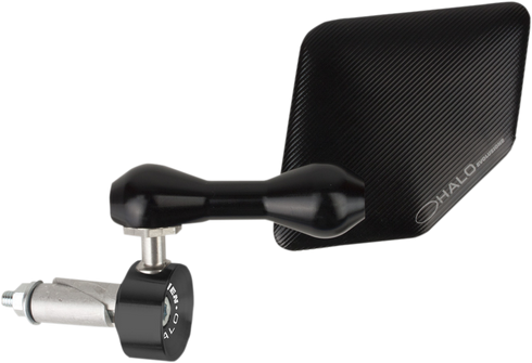 DRIVEN RACING Mirror - Halo - Side View - Pentagon - Black - Left - Each DHBML-BK