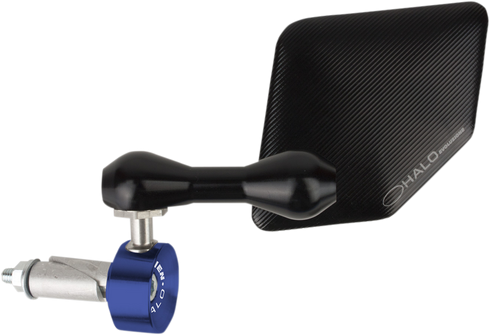 DRIVEN RACING Mirror - Halo - Side View - Pentagon - Black/Blue - Left - Each DHBML-BL