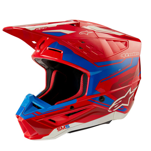 ALPINESTARS S M5 Action 2 Helmet Bright Red/Blue Glossy Sm - 482-9226S