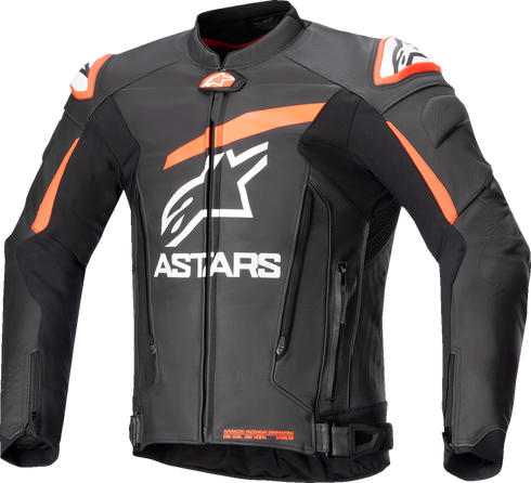 ALPINESTARS GP Plus v4 Leather Jacket - Black/Red Fluo/White - US 50 / EU 60 3100524-1321-60