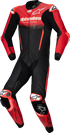 ALPINESTARS GP-R7 1-PC Leather Suit - Black/Mid Red - US 42 / EU 52 3150125-1405-52