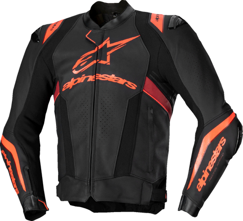 ALPINESTARS Missile v3 Ignition Leather Jacket - Black/Red Fluo/Dark Red - US 40 / EU 50 3100325-1365-50