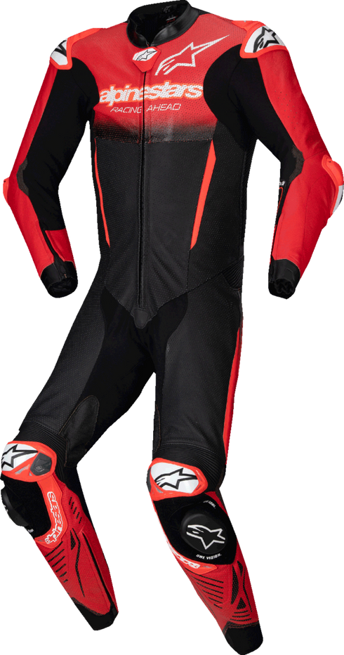 ALPINESTARS GP-R7 1-PC Leather Suit - Black/Mid Red - US 52 / EU 62 3150125-1405-62