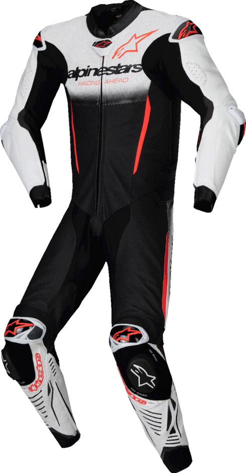 ALPINESTARS GP-R7 1-PC Leather Suit - White/Black/Red Fluo - US 48 / EU 58 3150125-233-58
