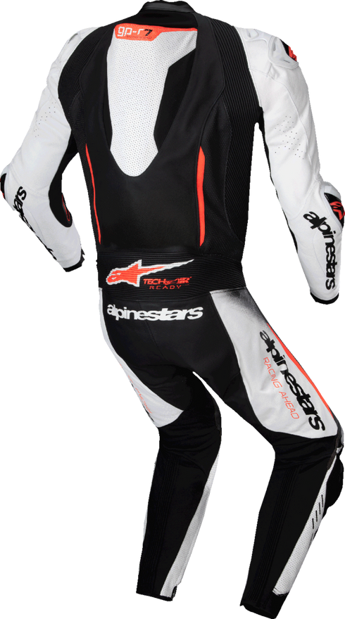 ALPINESTARS GP-R7 1-PC Leather Suit - White/Black/Red Fluo - US 48 / EU 58 3150125-233-58