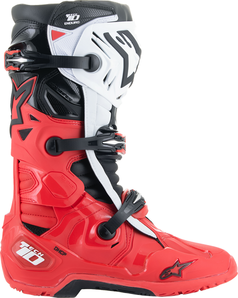ALPINESTARS Tech 10 Enduro Boots - Bright Red/Black/White - US 12 / EU 47 2010025-3016-12